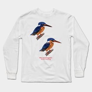 Blue-eared kingfisher | Alcedo meninting ⚥ Long Sleeve T-Shirt